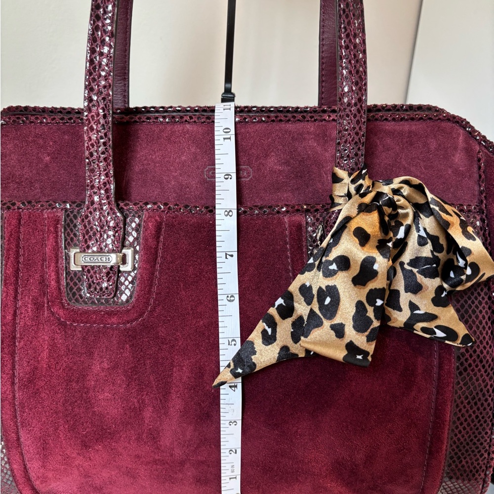 LIKE NEW Coach Taylor Suede Alexis Carryall Satchel Bag 17x13x5 - Picture 8 of 13